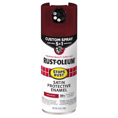 Rust-Oleum Rust-Oleum Stops Rust Indoor and Outdoor Satin Red Oil Modified Alkyd Spray Paint 12 oz 376880